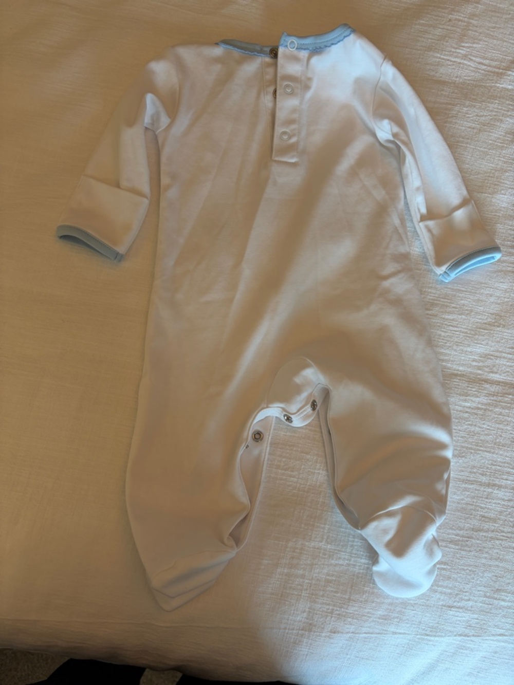 The Beaufort Bonnet Company White Footed One-Piece with Blue Duck Motif - Picture 3 of 3